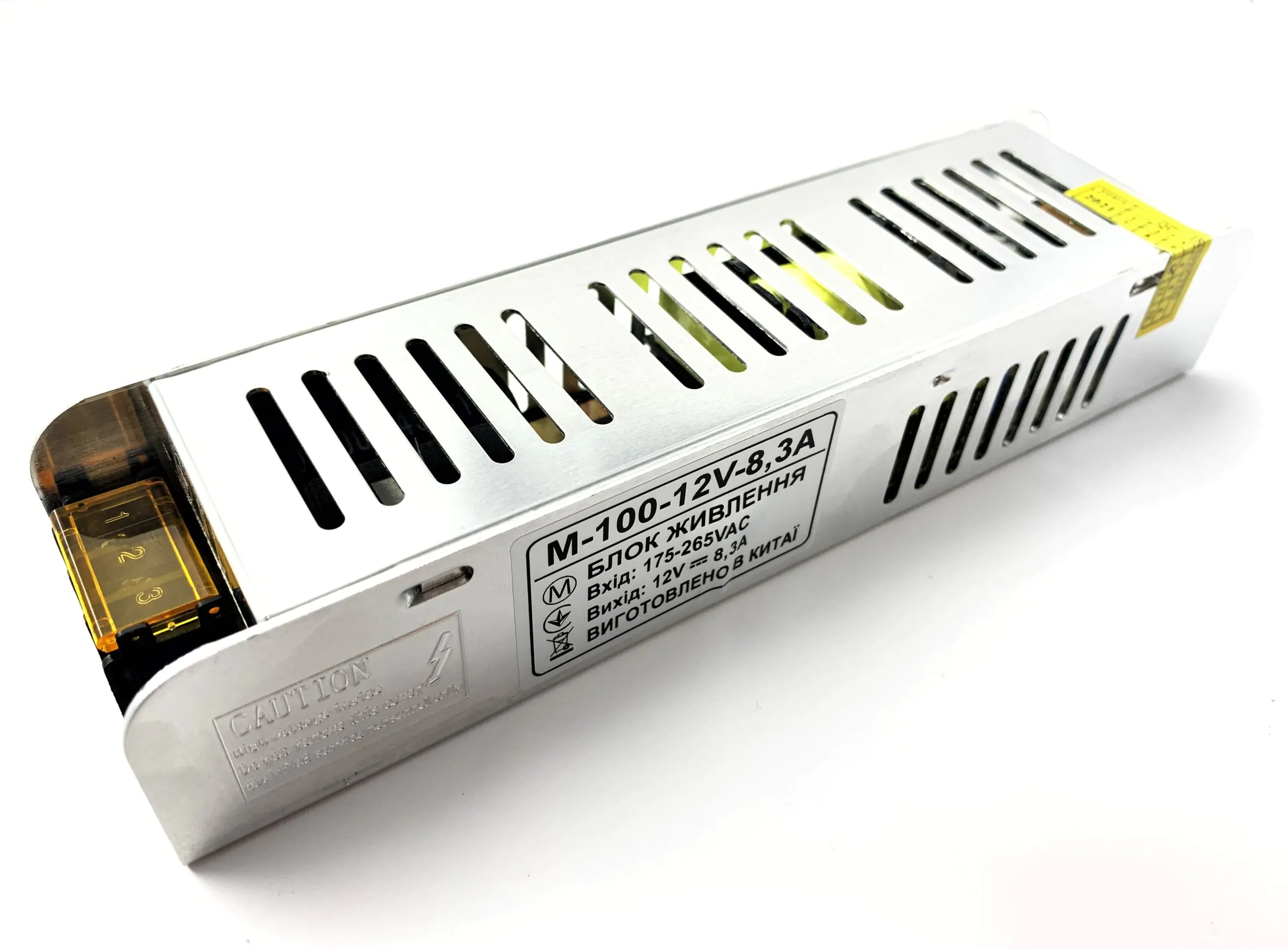 Блок живлення М 12V IP20 8,3A 100W негерметичний блок живлення 12v, блок живлення ip20, блок живлення 12 вольт, блок живлення 12v 100w, купити блок живлення 12v, блок живлення для led стрічки