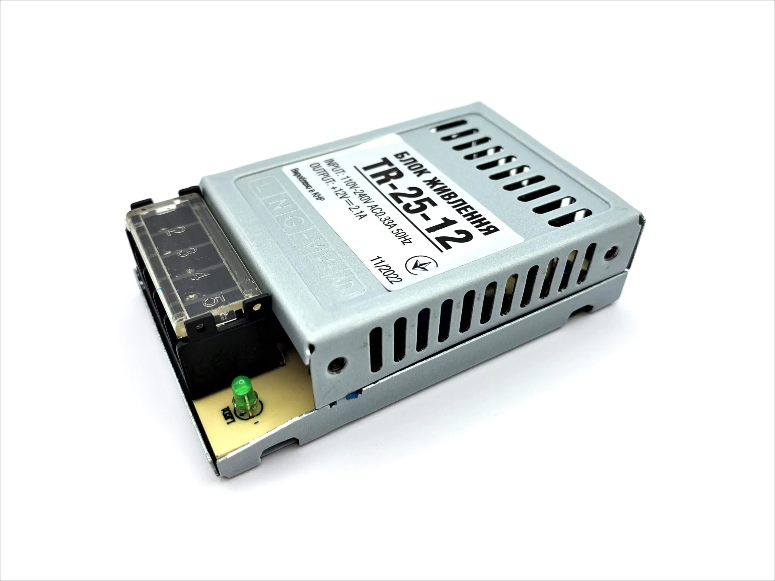 Блок живлення TR 12V IP20 2,1A 25W негерметичний блок живлення 12v, блок живлення для led стрічки, блок живлення 12 вольт, блок живлення ip20, купити блок живлення 12v, блок живлення світлодіодний