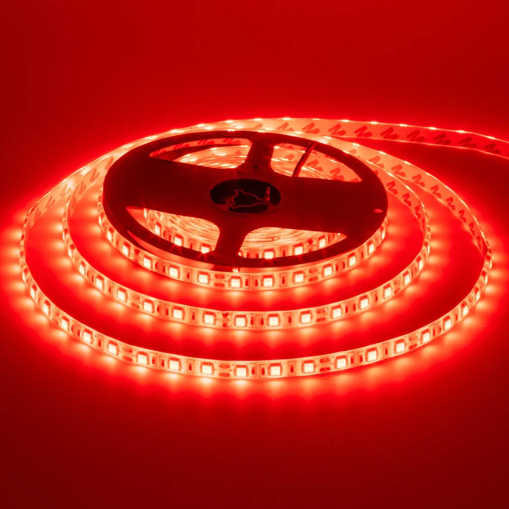 MTK SMD5050 60LED 14,4W/m 12V IP65 червоний (red) червона світлодіодна стрічка 12V IP65, LED стрічка MTK red, стрічка для підсвітки фасаду, купити світлодіодну стрічку