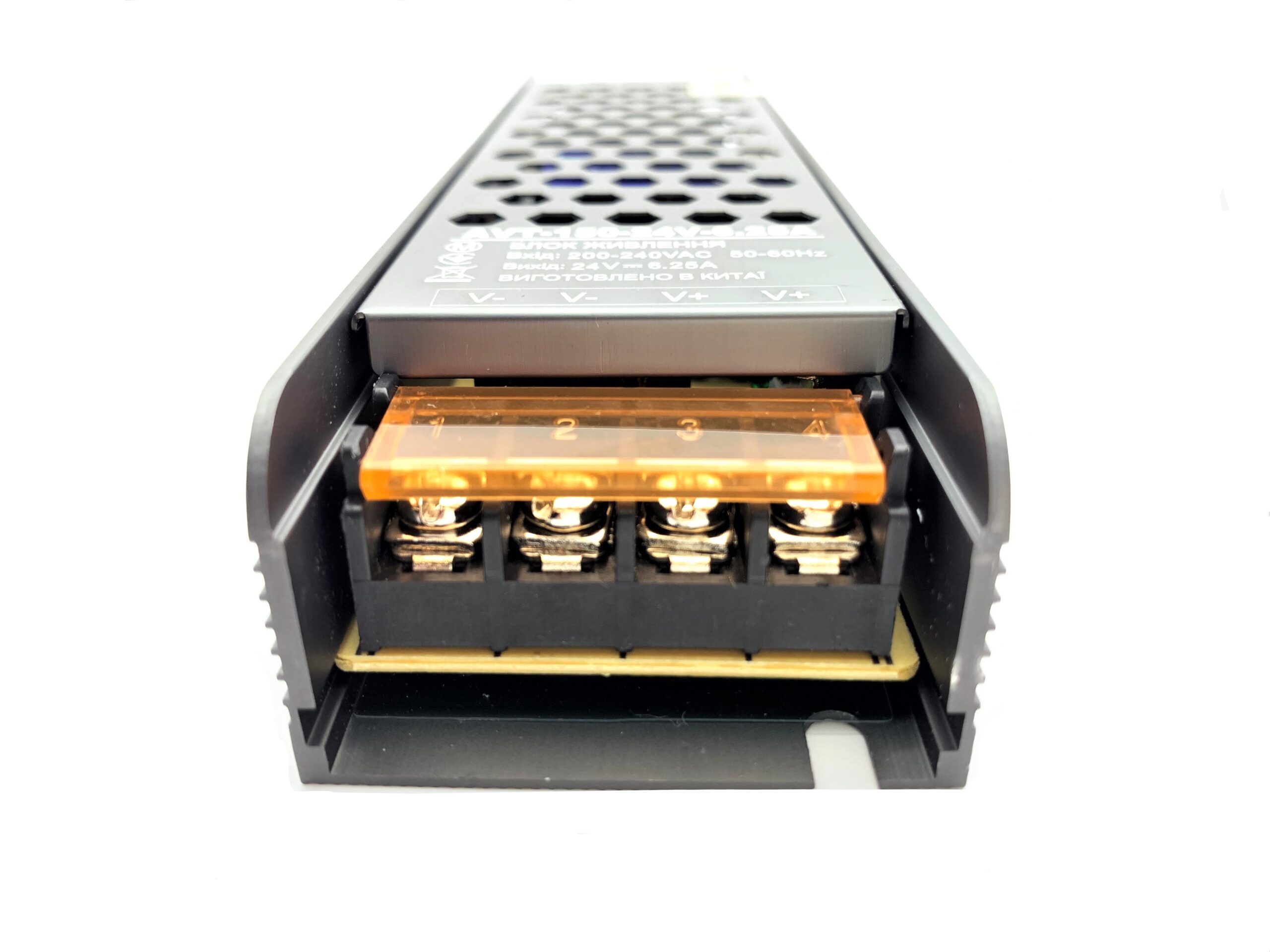 Блок живлення AVT 24V IP20 6.25A 150W негерметичний блок живлення 24v, блок живлення 150вт, avt адаптер, блок живлення ip20, купити блок для стрічки, блок живлення для led, металевий блок живлення