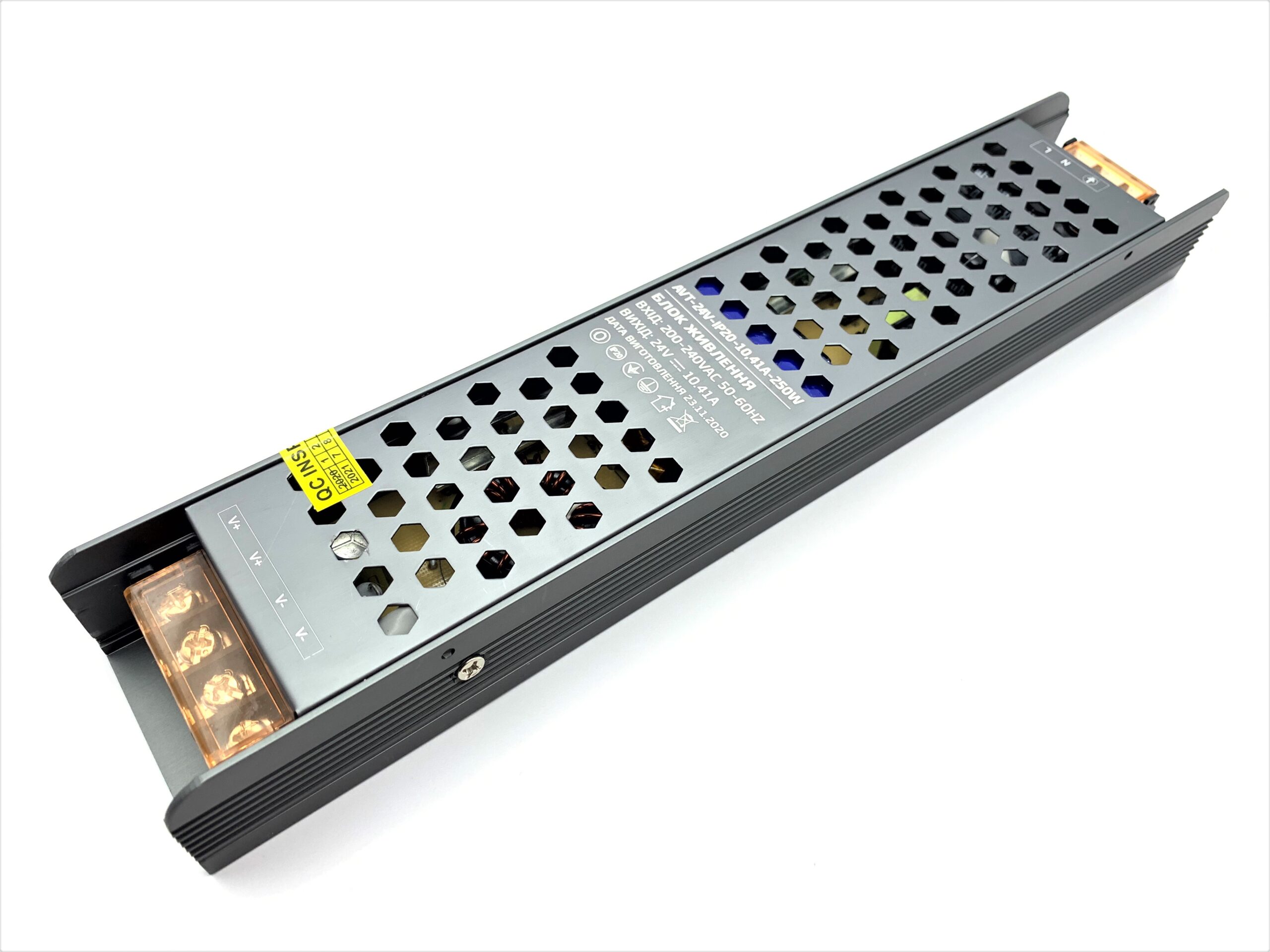 Блок живлення AVT 24V IP20 10.41A 250W негерметичний блок живлення 24v, блок живлення 250вт, адаптер 24в, avt блок живлення, блок живлення ip20, потужний блок для led, купити блок живлення 24v