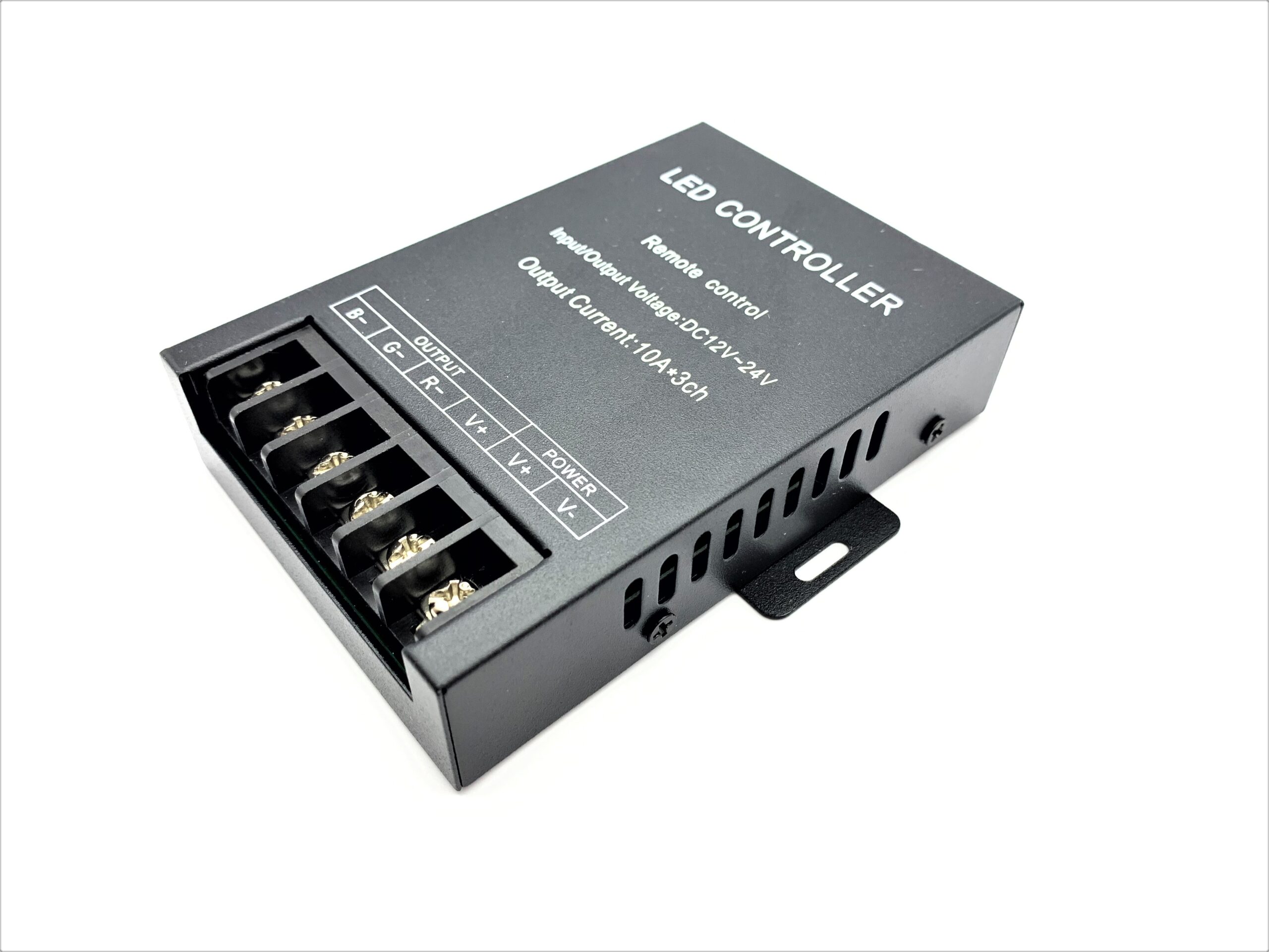 Контролер для світлодіодних стрічок RGB 30А (3x10A) 12-24V з пультом RF-sensor 8 кнопок white RGB контролер 30А, 3x10A, RF пульт 8 кнопок, контролер світлодіодної стрічки, білий пульт