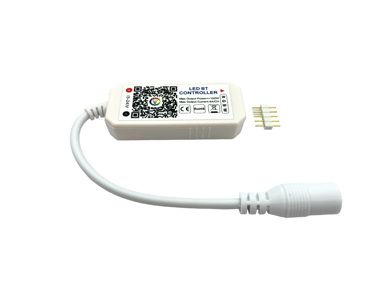 Контролер для світлодіодних стрічок RGBW 16А (4x4A) 12-24V Bluetooth контролер rgbw, контролер bluetooth, rgbw контролер 16a, контролер 4x4a, контролер 12v 24v, контролер для led стрічки, купити rgbw bluetooth контролер, rgbw контролер зі смартфона