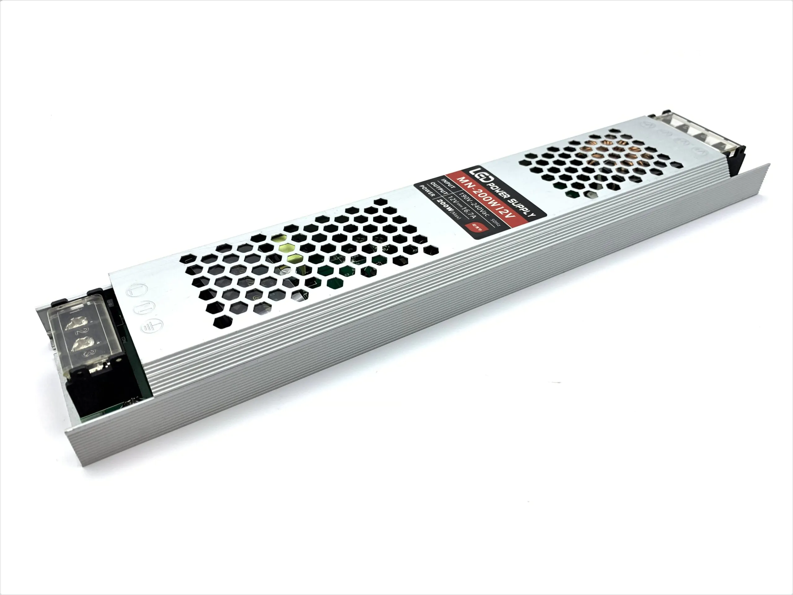 Блок живлення MN Slim 12V IP20 16,7A 200W негерметичний блок живлення 12v, блок живлення slim, блок живлення 200w, купити блок живлення, блок живлення mn, блок живлення для led