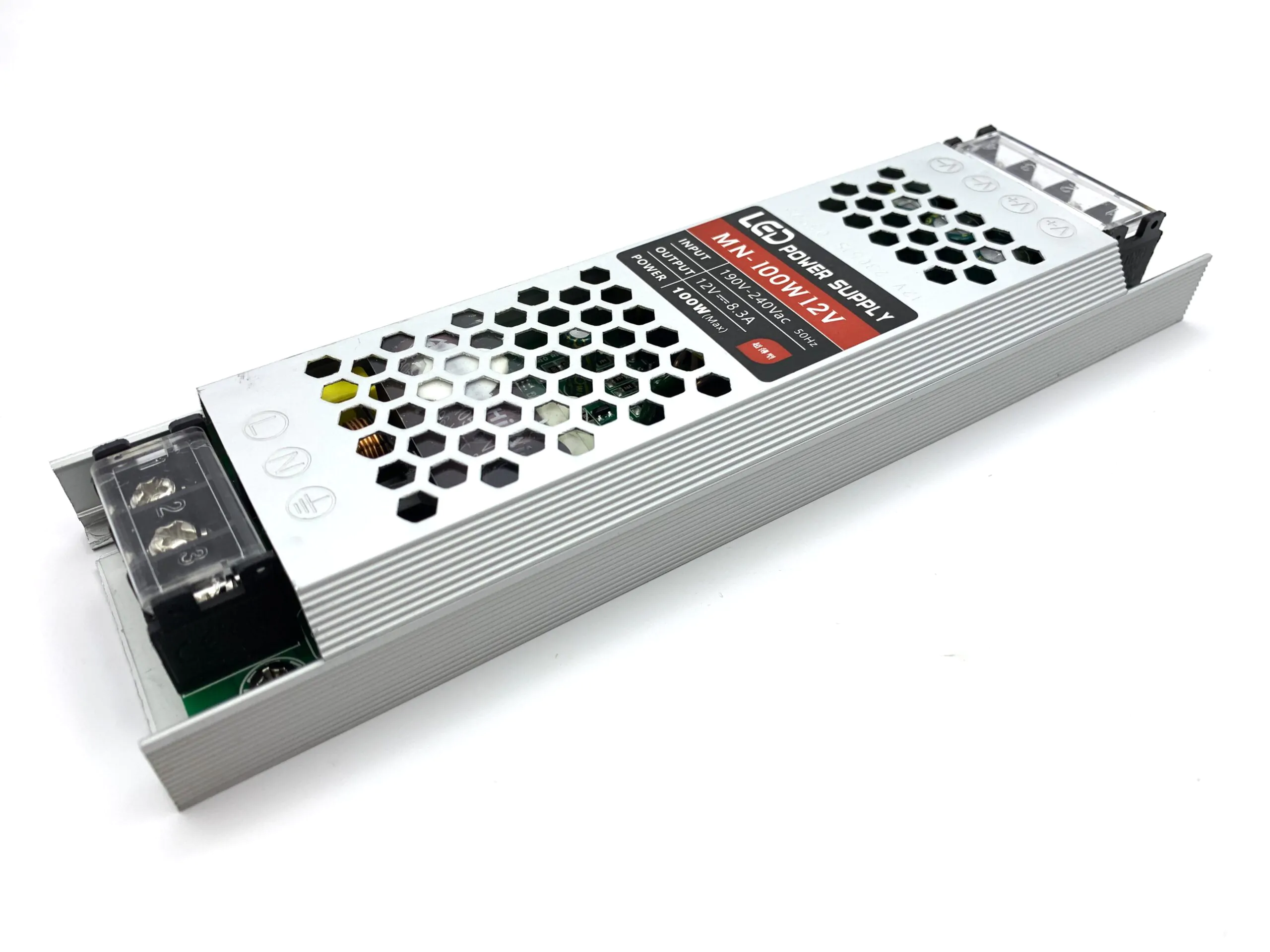 Блок живлення MN Slim 12V IP20 8,33A 100W негерметичний блок живлення 12v, блок живлення slim, купити блок живлення, блок живлення 100w, блок живлення mn, блок живлення ip20