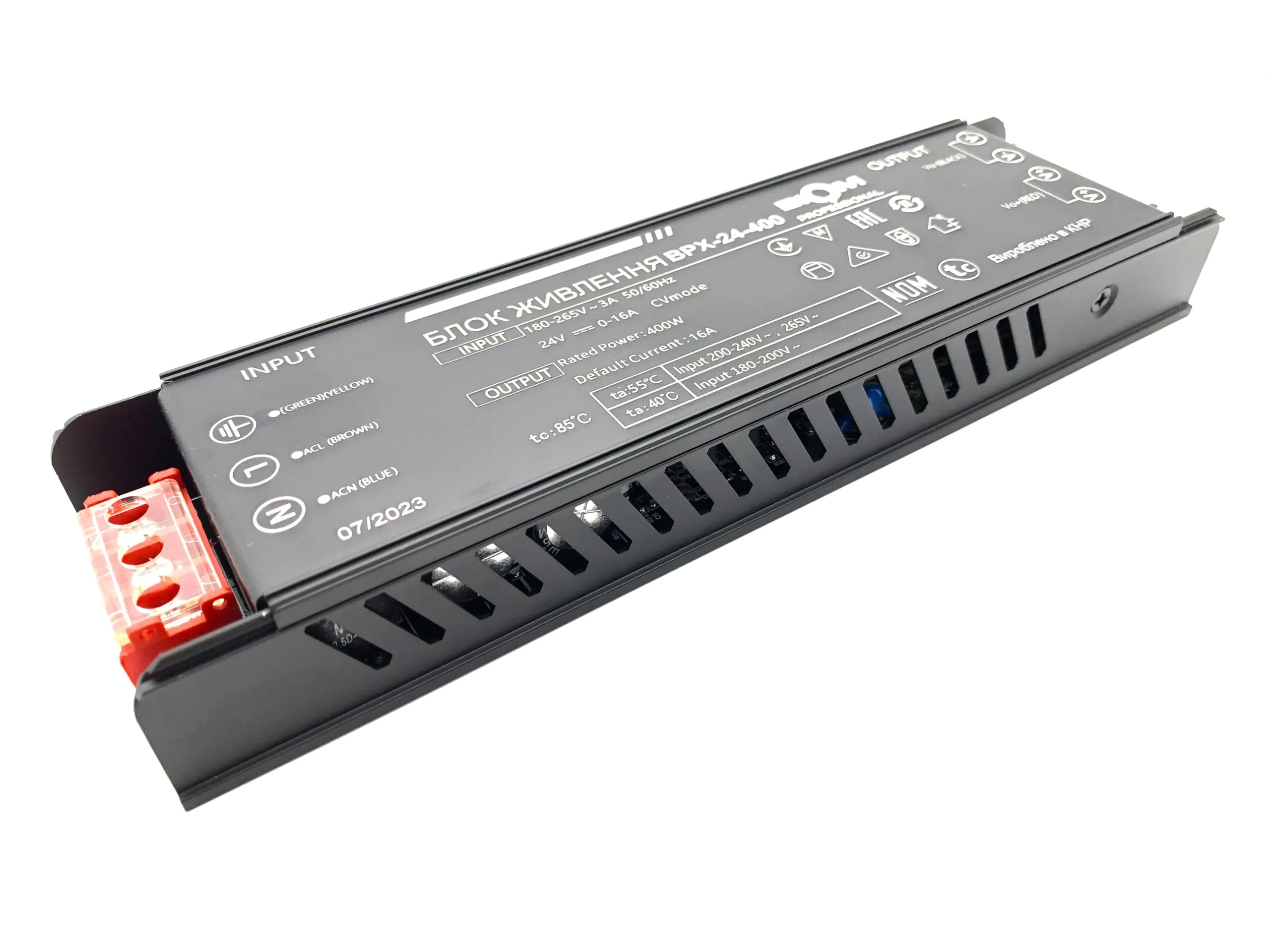 Блок живлення 24V IP20 16.7A 400W BPX блок живлення 24v, блок живлення 400вт, bpx адаптер 24v, потужний блок живлення, блок для led стрічок, блок живлення ip20, купити адаптер 24в, джерело живлення для світлодіодів
