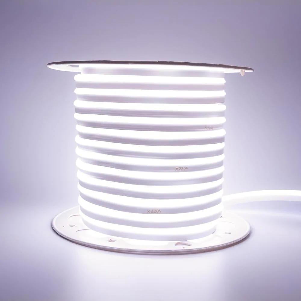 Світлодіодний неон 10x17mm 10W 220V IP65 холодний білий (white) світлодіодний неон, 10x17mm, 10W, 220V, IP65, холодний білий, white, декоративне освітлення, підсвітка меблів, гнучкий неон, купити, доставка по Україні