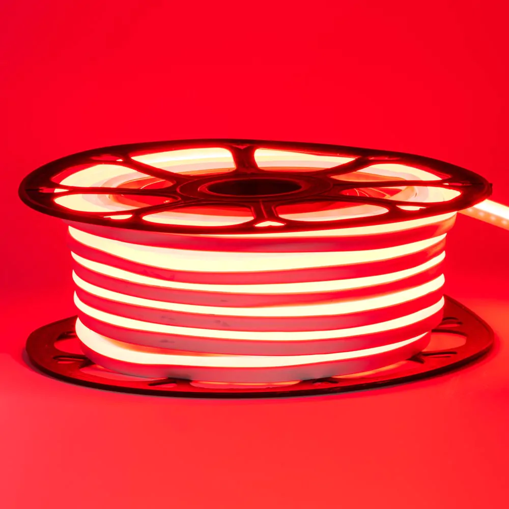Світлодіодний неон 8x16mm 7W 220V IP65 червоний (red) світлодіодний неон, 8x16mm, 7W, 220V, IP65, червоний, red, декоративне освітлення, підсвітка меблів, гнучкий неон, купити, доставка по Україні