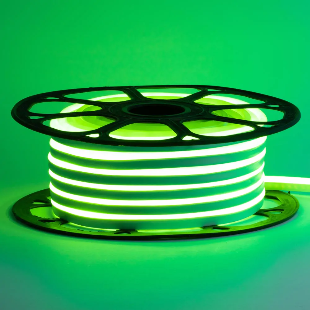 Світлодіодний неон 8x16mm 7W 220V IP65 зелений (green) світлодіодний неон, 8x16mm, 7W, 220V, IP65, зелений, green, декоративне освітлення, підсвітка меблів, гнучкий неон, купити, доставка по Україні