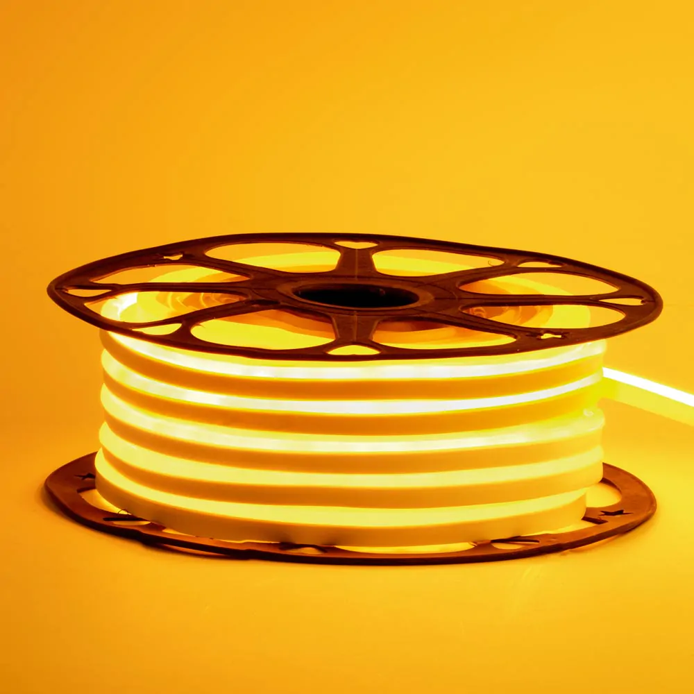 Світлодіодний неон 8x16mm 7W 220V IP65 жовтий (yellow) світлодіодний неон, 8x16mm, 7W, 220V, IP65, жовтий, yellow, декоративне освітлення, підсвітка меблів, гнучкий неон, купити, доставка по Україні