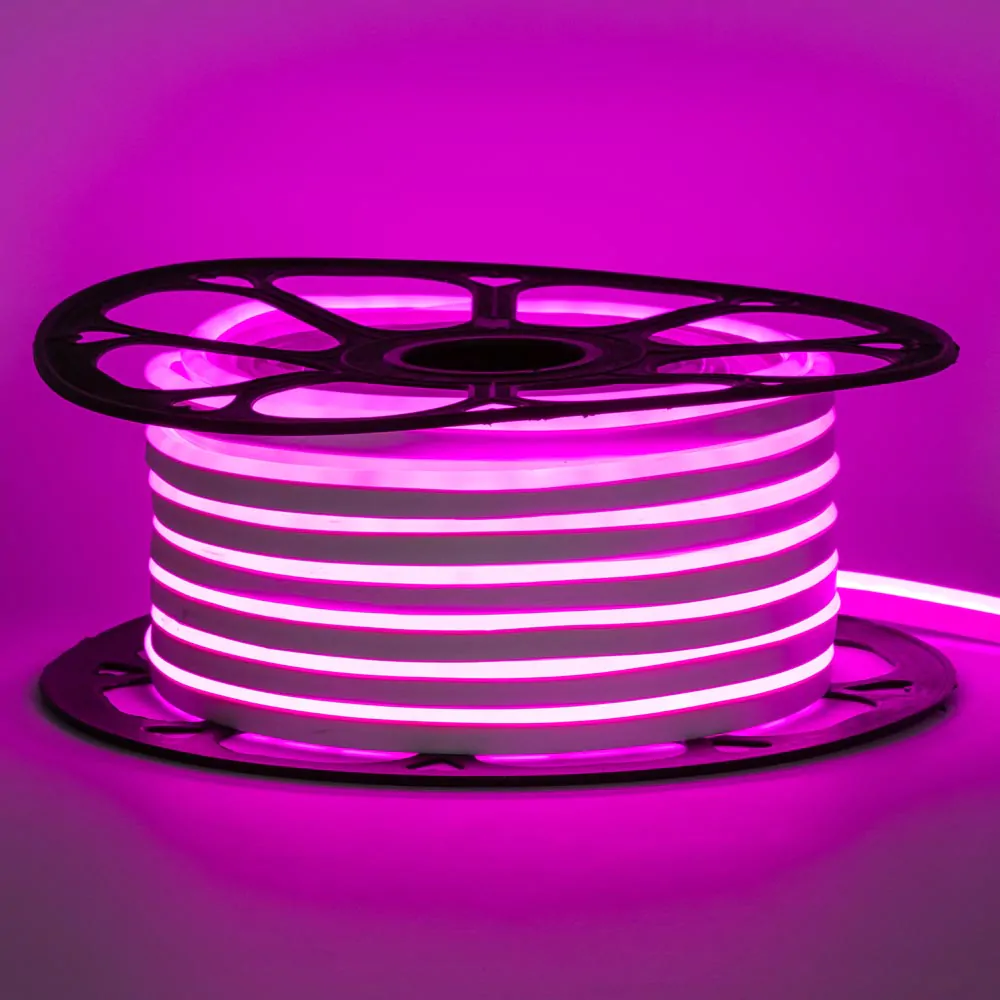 Світлодіодний неон 8x16mm 7W 220V IP65 рожевий (pink) світлодіодний неон, 8x16mm, 7W, 220V, IP65, рожевий, pink, декоративне освітлення, підсвітка меблів, гнучкий неон, купити, доставка по Україні