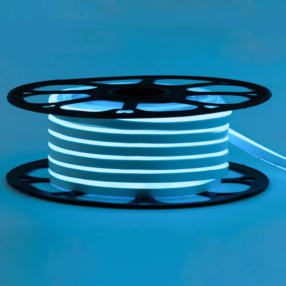 Світлодіодний неон 8x16mm 7W 220V IP65 блакитний (ice blue) світлодіодний неон, 8x16mm, 7W, 220V, IP65, блакитний, ice blue, декоративне освітлення, підсвітка меблів, гнучкий неон, купити, доставка по Україні