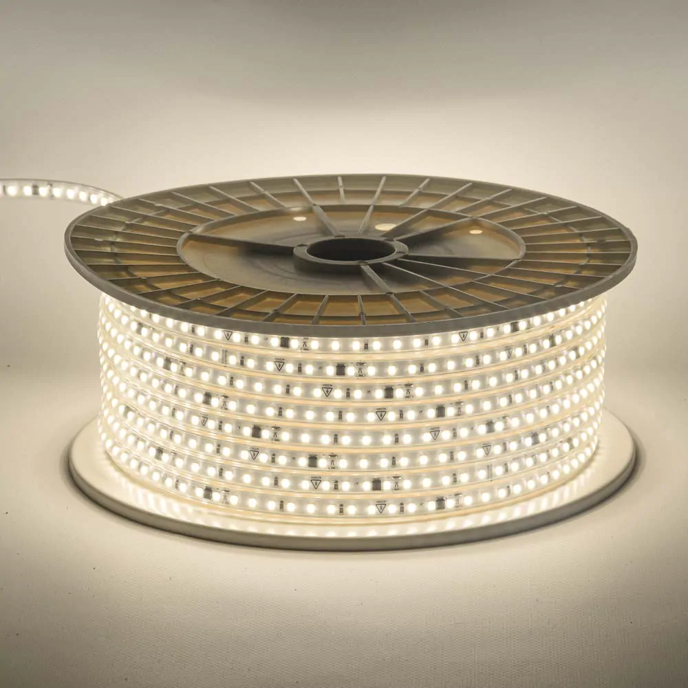 Світлодіодна стрічка 220V SMD2835 120LED 9W/m IP65 теплий білий (3000К) світлодіодна стрічка, 220V, SMD2835, 120LED, 9W/m, IP65, теплий білий, 3000К, фасадне освітлення, ландшафтне освітлення, купити, доставка по Україні