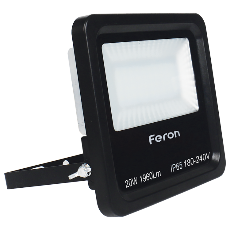 світлодіодний прожектор 20W, Feron 10W 6400K, LED прожектор для фасаду, прожектор для подвір’я, прожектор для рекламних вивісок, енергоефективний прожектор, купити Feron 20W онлайн, прожектор зовнішній 10W