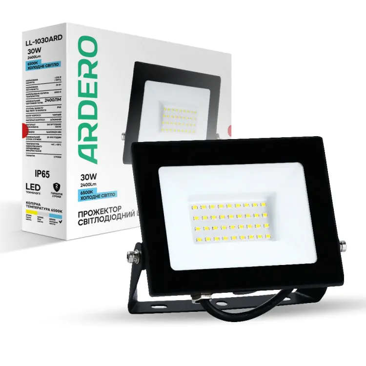 Світлодіодний прожектор Ardero 30W 2400Lm 6500K