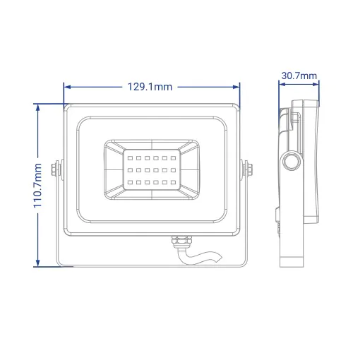 світлодіодний прожектор 20W, Feron 20W 1800Lm, LED прожектор для фасадів і подвір’я, холодне світло 6400K, енергоефективний прожектор, купити Feron 20W 1800Lm онлайн