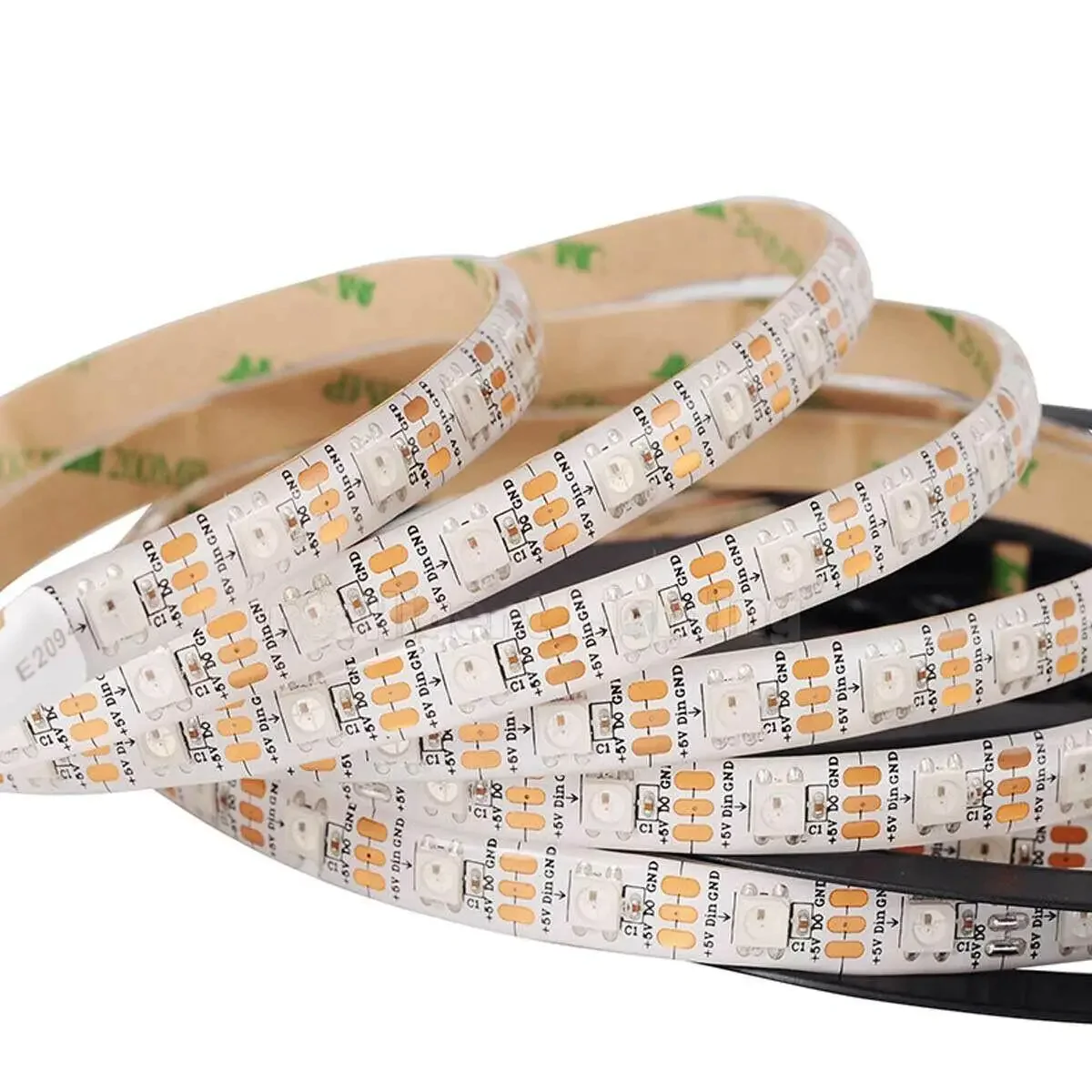 5V LT RGB SMART WS2812b SMD5050 60LED 18W/m IP65 біла плата світлодіодна стрічка WS2812b IP65, LED стрічка SMART 5V, купити RGB стрічку.