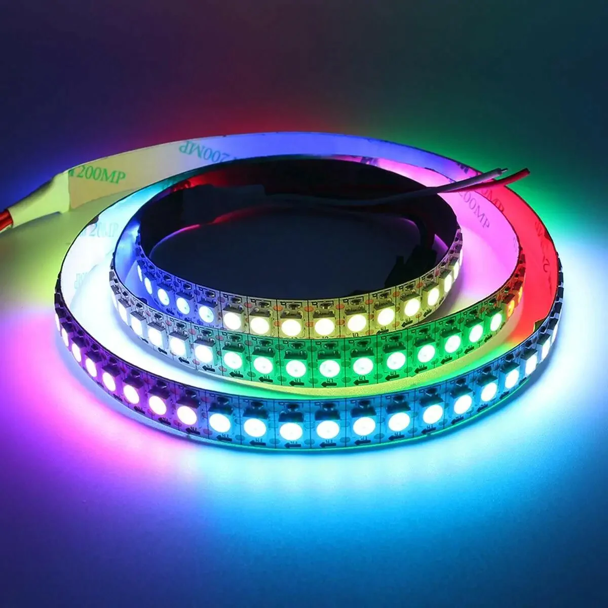 5V LT RGB SMART WS2812b SMD5050 96LED 28W/m IP20 біла плата світлодіодна стрічка, led стрічка 5v, світлодіодна стрічка 5 вольт, лед стрічка 5в, rgb стрічка, led стрічка rgb, ws2812b стрічка, led стрічка smart, rgb smart стрічка, світлодіодна стрічка smd5050, led стрічка smd5050, біла плата led, купити led стрічку, купити світлодіодну стрічку, 96 led/м
