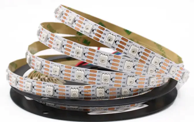 12V LT RGB SMART WS2815 SMD5050 60LED 18W/m IP20 біла плата світлодіодна стрічка, led стрічка 12v, світлодіодна стрічка 12 вольт, led стрічка rgb, rgb стрічка, ws2815 стрічка, led стрічка smart, rgb smart стрічка, світлодіодна стрічка smd5050, led стрічка smd5050, біла плата led, купити led стрічку, купити світлодіодну стрічку, 60 led/м
