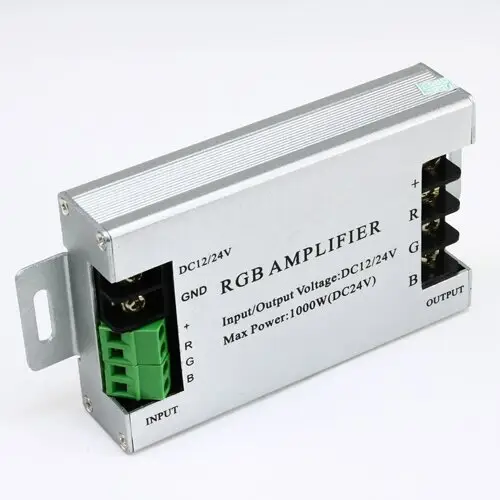 Підсилювач 30А (3x10A) 12-24V RGB контролера підсилювач RGB 30А, LED RGB amplifier 12–24V, потужний підсилювач для стрічки, RGB підсилення 3x10А, підсилювач контролера