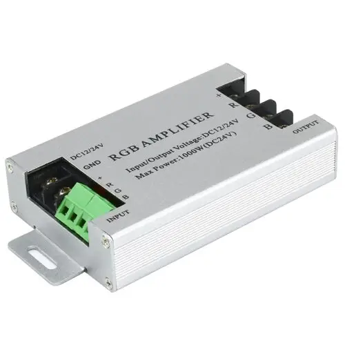Підсилювач 30А (3x10A) 12-24V RGB контролера підсилювач RGB 30А, LED RGB amplifier 12–24V, потужний підсилювач для стрічки, RGB підсилення 3x10А, підсилювач контролера