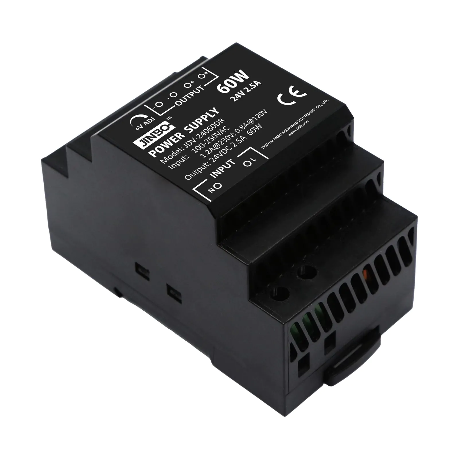 Блок живлення JINBO на DIN-рейку 12V IP20 5A 60W блок живлення 12v, блок живлення для led стрічки, 12v 60w блок живлення, купити блок живлення 12v, блок живлення на din-рейку, блок живлення ip20