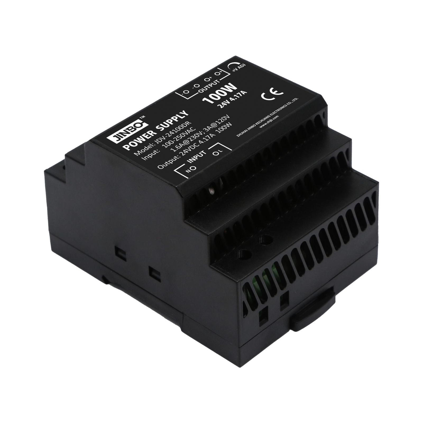 Блок живлення JINBO на DIN-рейку 12V IP20 8,33A 100W блок живлення 12v, блок живлення для led стрічки, 12v 100w блок живлення, купити блок живлення 12v, блок живлення на din-рейку, блок живлення ip20