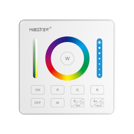 Панель керування Mi-Light 1-зонна до контролера Dim/CCT/RGB/RGBW/RGB+CCT RF-sensor біла