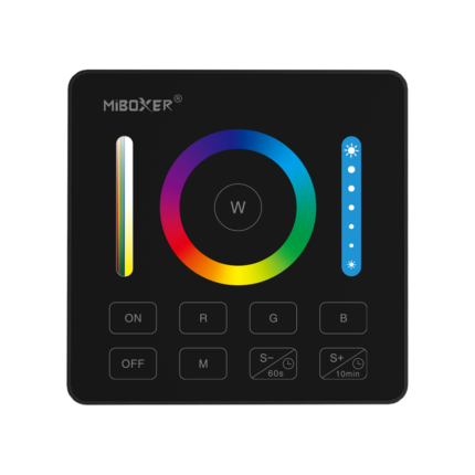 Панель керування Mi-Light 1-зонна до контролера Dim/CCT/RGB/RGBW/RGB+CCT RF-sensor чорна