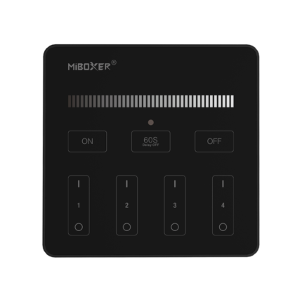 Панель керування Mi-Light 4х-зонна до контролера Dim RF-sensor чорна