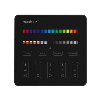 Панель керування Mi-Light 4х-зонний до контролера Dim/CCT/RGB/RGBW RF-sensor чорна