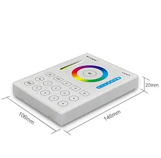 Панель керування Mi-Light 8-зонна до контролера RGB/RGB+CCT RF-sensor біла панель керування, Mi-Light, 8-зонна, RGB, RGB+CCT, RF-сенсор, настінна панель, сенсорна панель, LED стрічки, світлодіодні стрічки, дистанційне керування, регулювання яскравості, регулювання кольору, біла панель, купити панель
