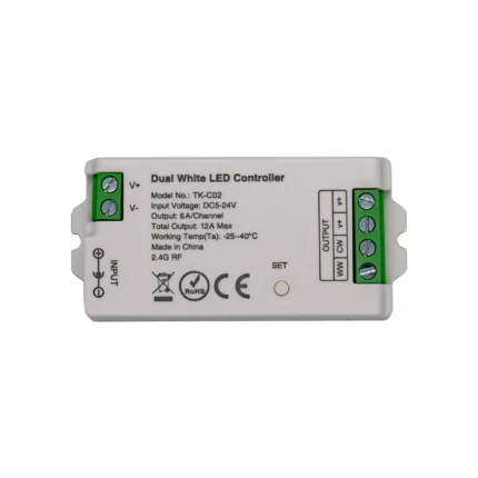 Димер/контролер Mi-Light Dim+CCT 12А RF 2.4G 5-24V димер Mi-Light, RF сенсор димер, димер 12А, Dim+CCT, димер для LED 5–24V, LED димер, димер двоканальний, димер для стрічки, контролер Mi-Light