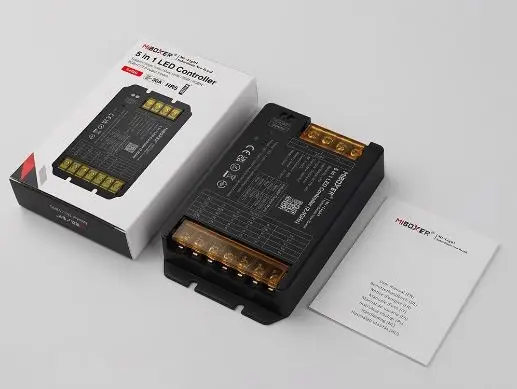 Контролер Mi-Light універсальний для світлодіодних стрічок Dim+RGB+CCT 5в1 30А RF 2.4G 12-48V контролер Mi-Light, контролер 5в1, контролер Dim+RGB+CCT, контролер 30А, контролер RF 2.4G, контролер 12–48V, потужний контролер для LED стрічки, універсальний контролер, LED контролер Mi-Light, купити контролер Mi-Light 30А