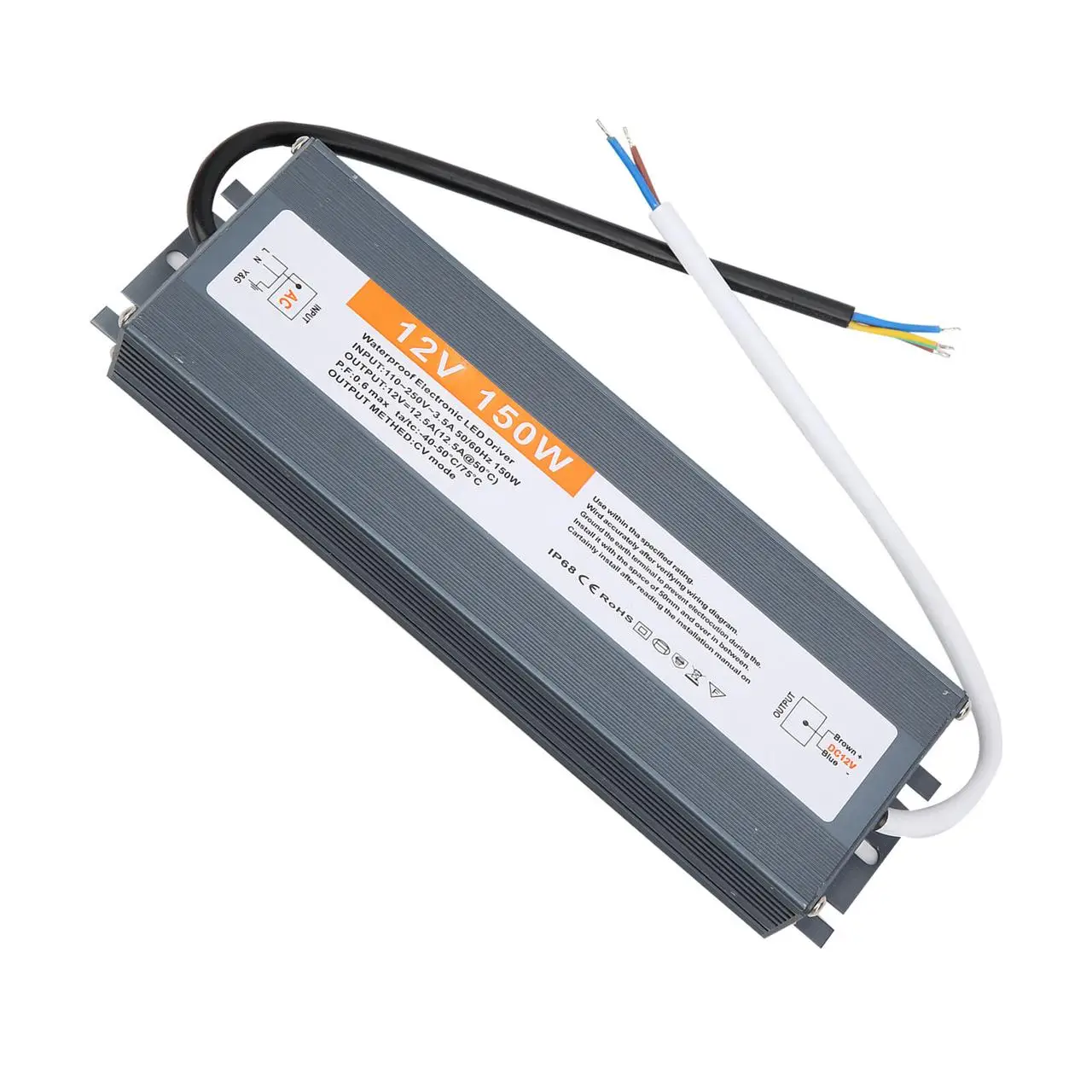 Блок живлення LT 12V IP67 12.5A 150W WP блок живлення 12v, блок живлення 150w, ip67 блок живлення, блок живлення для світлодіодної стрічки, герметичний блок живлення 12v, блок живлення для led стрічки, купити блок живлення 12v, блок живлення світлодіодний