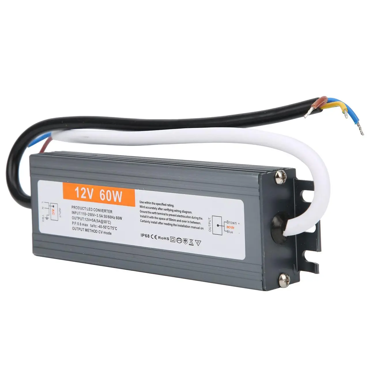 Блок живлення LT 12V IP67 5A 60W WP блок живлення 12v, блок живлення для led стрічки, 12v 60w блок живлення, блок живлення ip67, купити блок живлення 12v, блок живлення водозахищений, блок живлення для світлодіодної стрічки, герметичний блок живлення