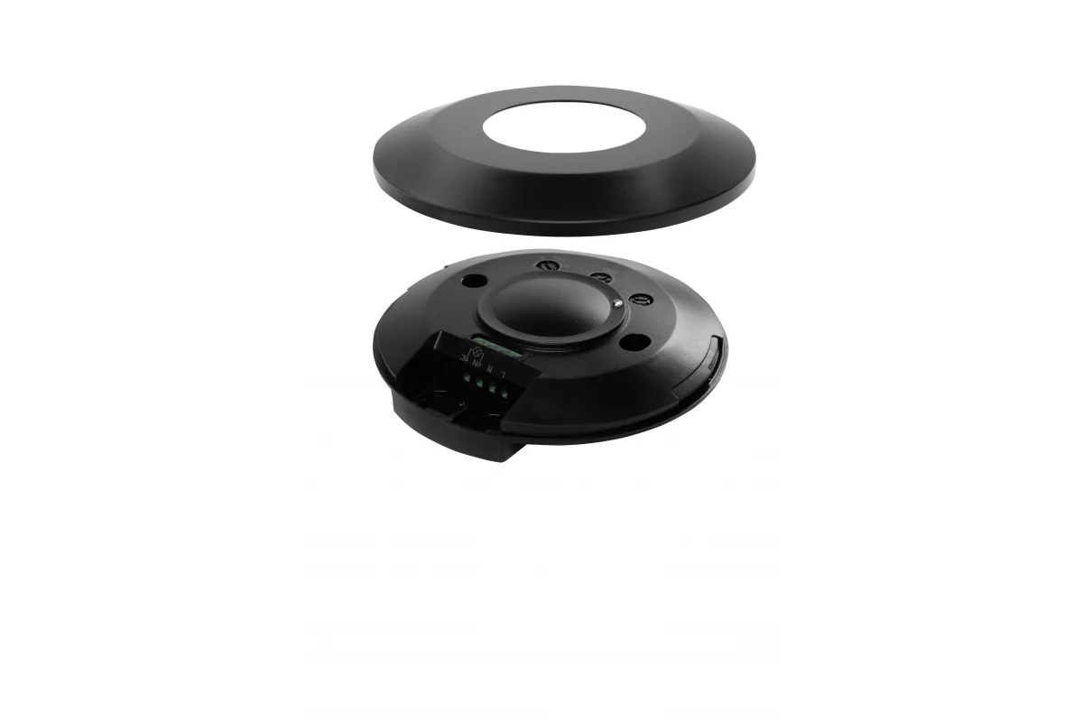 Датчик руху GTV CM-3 mini мікрохвильовий 360° з сутінковим реле 220V max 2000W чорний мікрохвильовий датчик GTV, датчик руху 360°, GTV CM-3 mini, датчик присутності чорний, датчик 220V, автоматичне керування світлом, купити датчик GTV