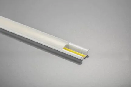 GLAX врізний профіль, врізний LED профіль GTV, LED профіль білий 3 м, приховане підсвічування, анодований білий профіль