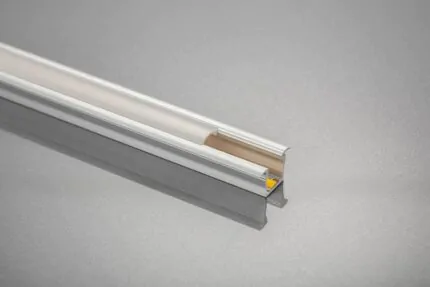 Алюмінієвий профіль GTV врізний високий GLAX MINI 15.2x12.5 мм анодований срібло 2м