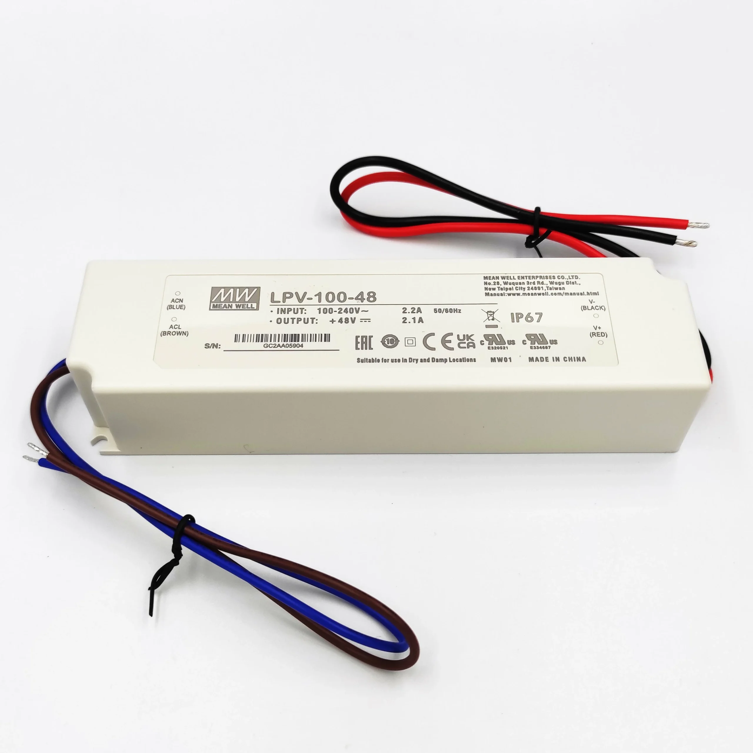 Блок живлення MEAN WELL LPV-100-48 IP67 блок живлення 48v, блок живлення для led стрічки, 48v 100w блок живлення, блок живлення ip67, блок живлення 48 вольт, купити блок живлення 48v, герметичний блок живлення, блок живлення світлодіодний, LPV-100-48