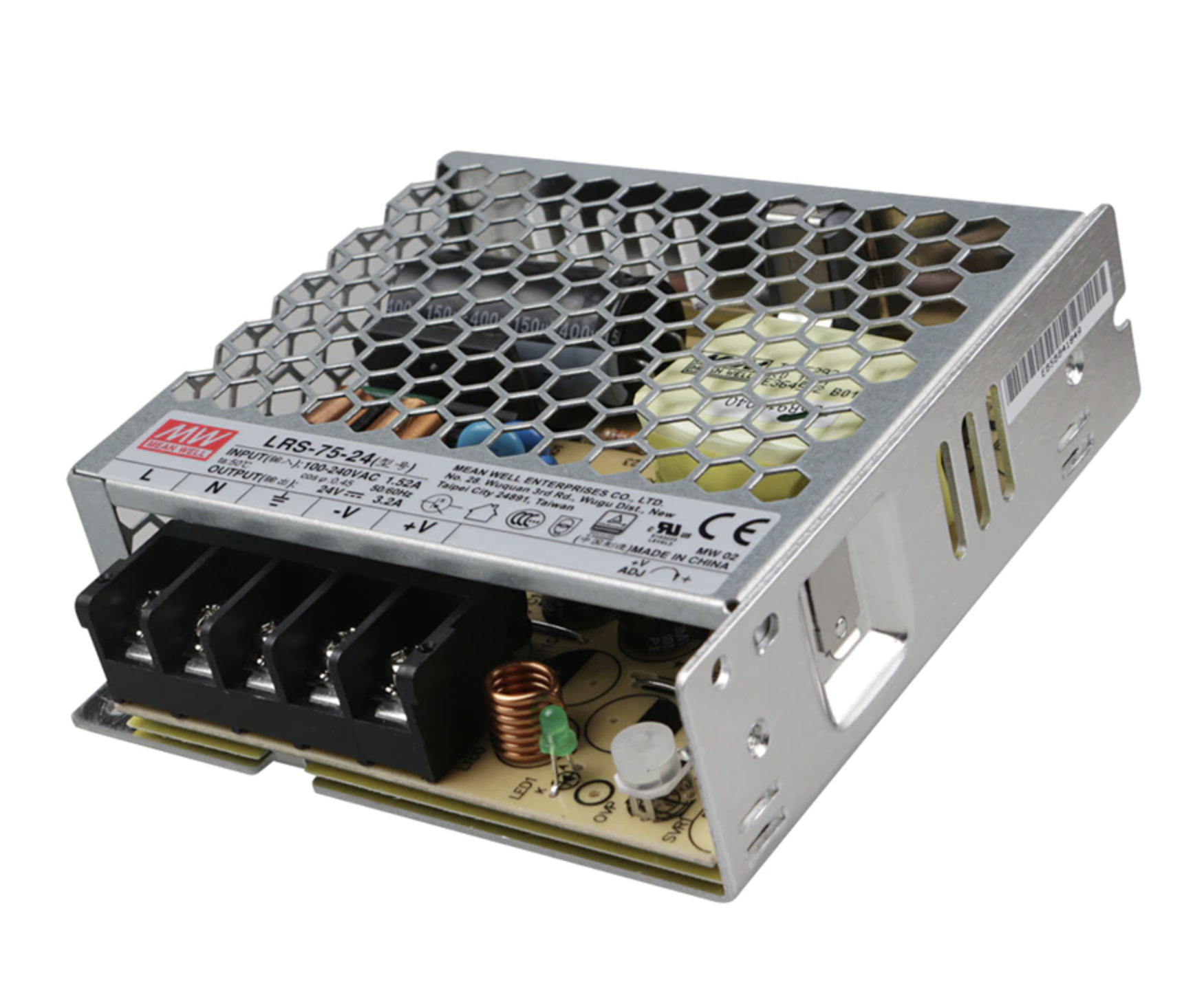 Блок живлення MEAN WELL LRS-75-24 IP20 блок живлення 24v, блок живлення для led стрічки, 24v 75w блок живлення, блок живлення ip20, блок живлення 24 вольт, купити блок живлення 24v, MEAN WELL 24v, LRS-75-24, блок живлення світлодіодний