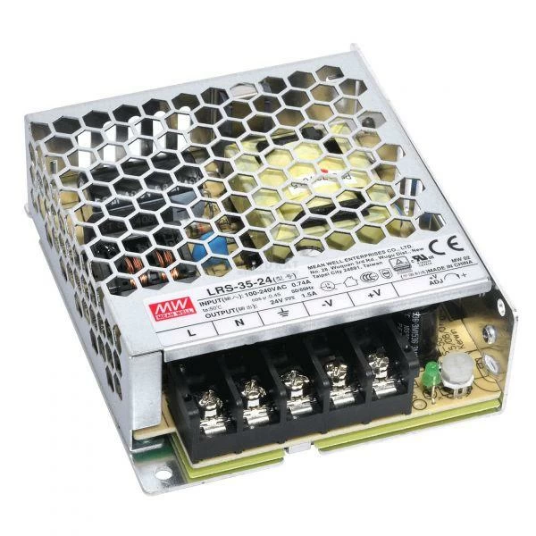 Блок живлення MEAN WELL LRS-35-24 IP20 блок живлення 24v, блок живлення для led стрічки, 24v 36w блок живлення, блок живлення ip20, блок живлення 24 вольт, купити блок живлення 24v, MEAN WELL 24v, LRS-35-24, блок живлення світлодіодний