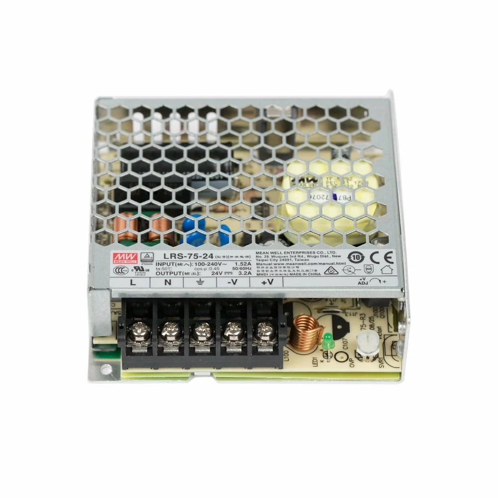 Блок живлення MEAN WELL LRS-75-24 IP20 блок живлення 24v, блок живлення для led стрічки, 24v 75w блок живлення, блок живлення ip20, блок живлення 24 вольт, купити блок живлення 24v, MEAN WELL 24v, LRS-75-24, блок живлення світлодіодний