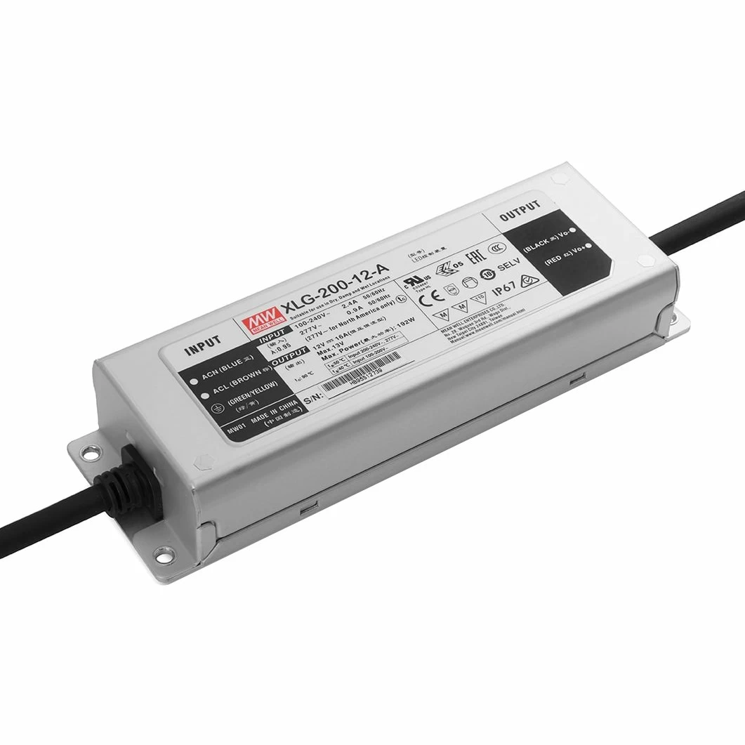 Блок живлення MEAN WELL XLG-200-12-A IP67 блок живлення 12v, герметичний блок живлення, блок живлення ip67, блок живлення для led стрічки, купити блок живлення 12v, блок живлення світлодіодний, MEAN WELL 12v, XLG-200-12-A