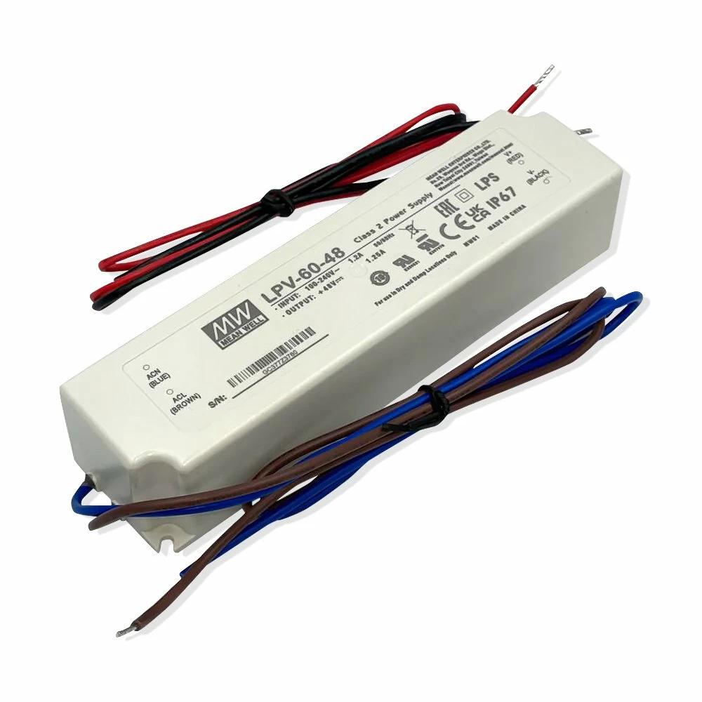 Блок живлення MEAN WELL LPV-60-48 IP67 блок живлення 48v, блок живлення для led стрічки, 48v 60w блок живлення, блок живлення ip67, блок живлення 48 вольт, купити блок живлення 48v, блок живлення світлодіодний, герметичний блок живлення, LPV-60-48