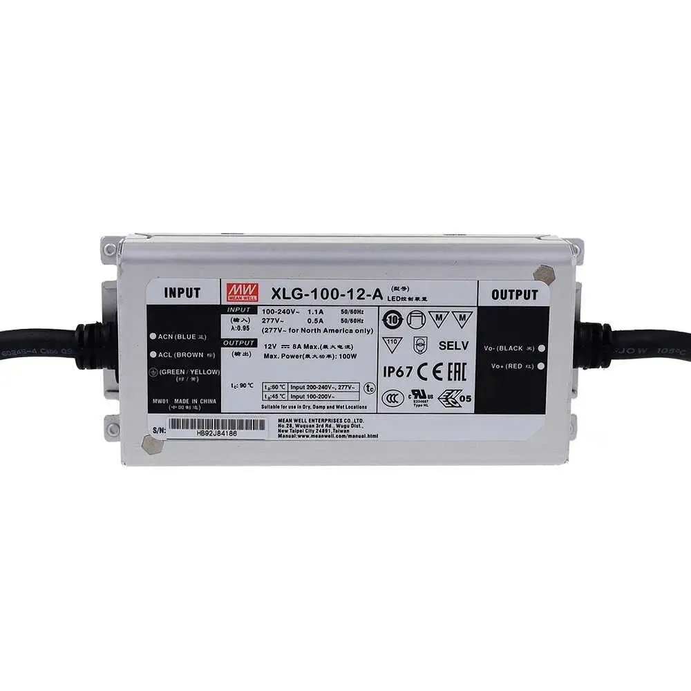 Блок живлення MEAN WELL XLG-100-12-A IP67 блок живлення 12v, герметичний блок живлення, блок живлення ip67, блок живлення для led стрічки, купити блок живлення 12v, блок живлення світлодіодний, MEAN WELL 12v, XLG-100-12-A