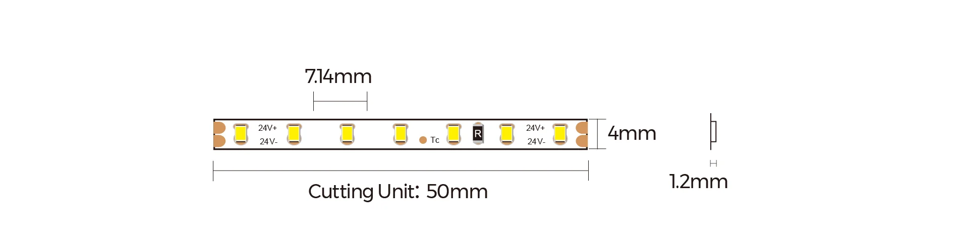 Світлодіодна стрічка COLORS SMD2216 140LED 6.6W/m 685Lm/m 24V IP20 4мм (3000K) світлодіодна стрічка, led стрічка 24v, smd2216, купити led стрічку, лед лента ip20, тепла біла світлодіодна стрічка.