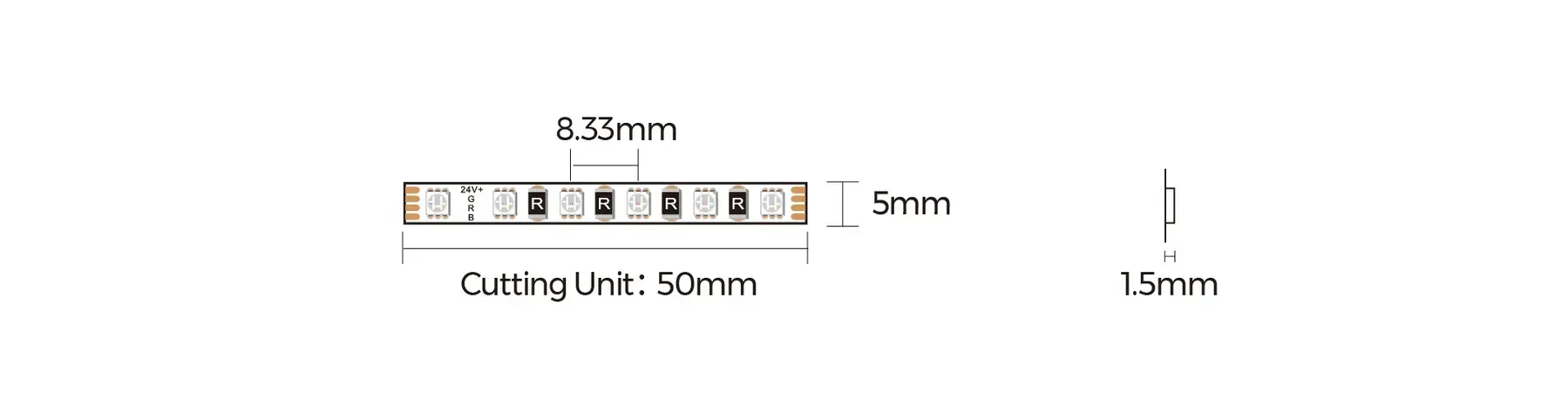 Світлодіодна стрічка COLORS RGB SMD3838 120LED 7.5W/m 24V IP20 5мм led стрічка rgb, rgb світлодіодна стрічка, rgb підсвітка, rgb стрічка 24v, купити rgb стрічку.