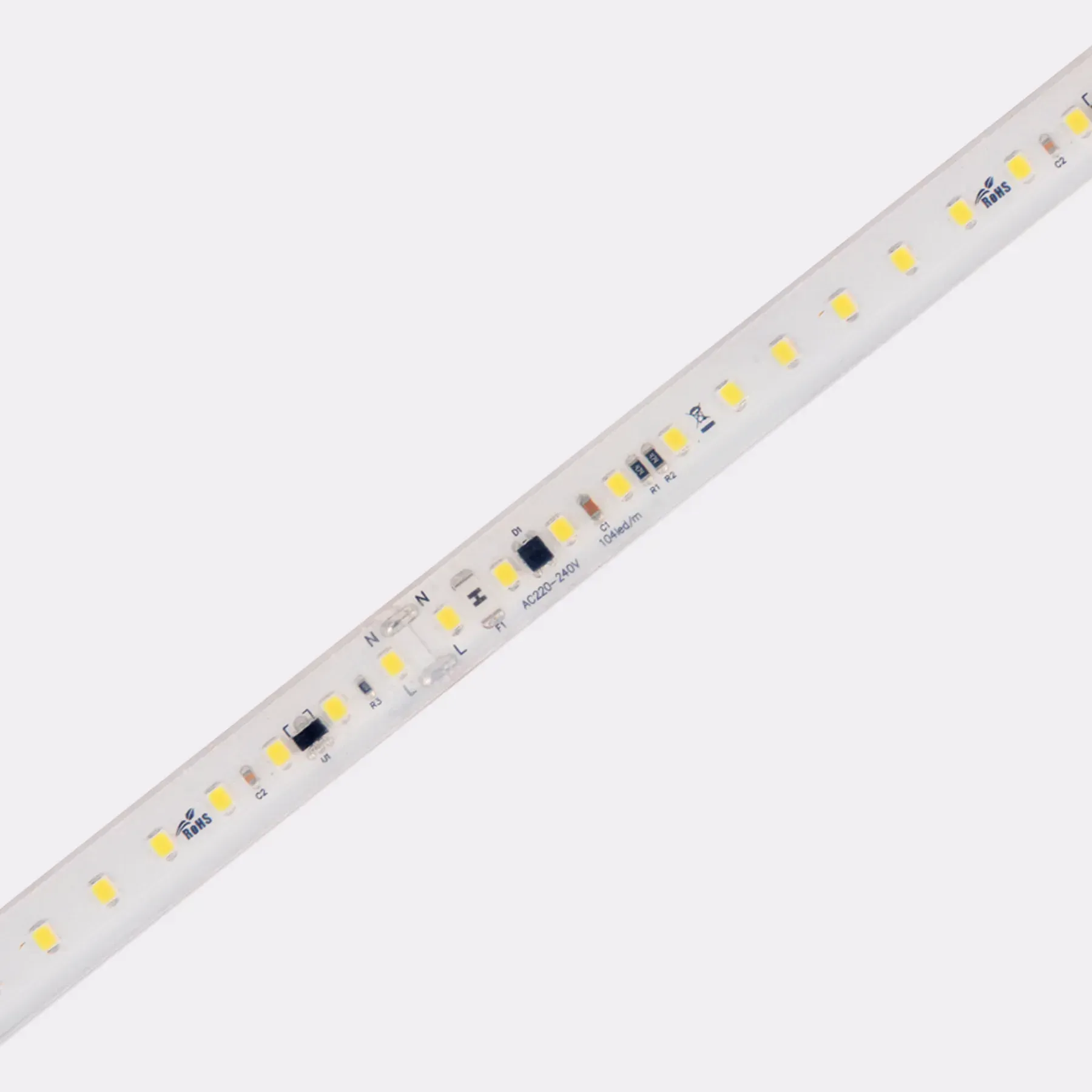Світлодіодна стрічка COLORS SMD2835 104LED 10.6W/m 1100Lm/m 220V IP65 (6000K) світлодіодна стрічка 220V, LED стрічка IP65, стрічка для інтер’єру, стрічка для декору