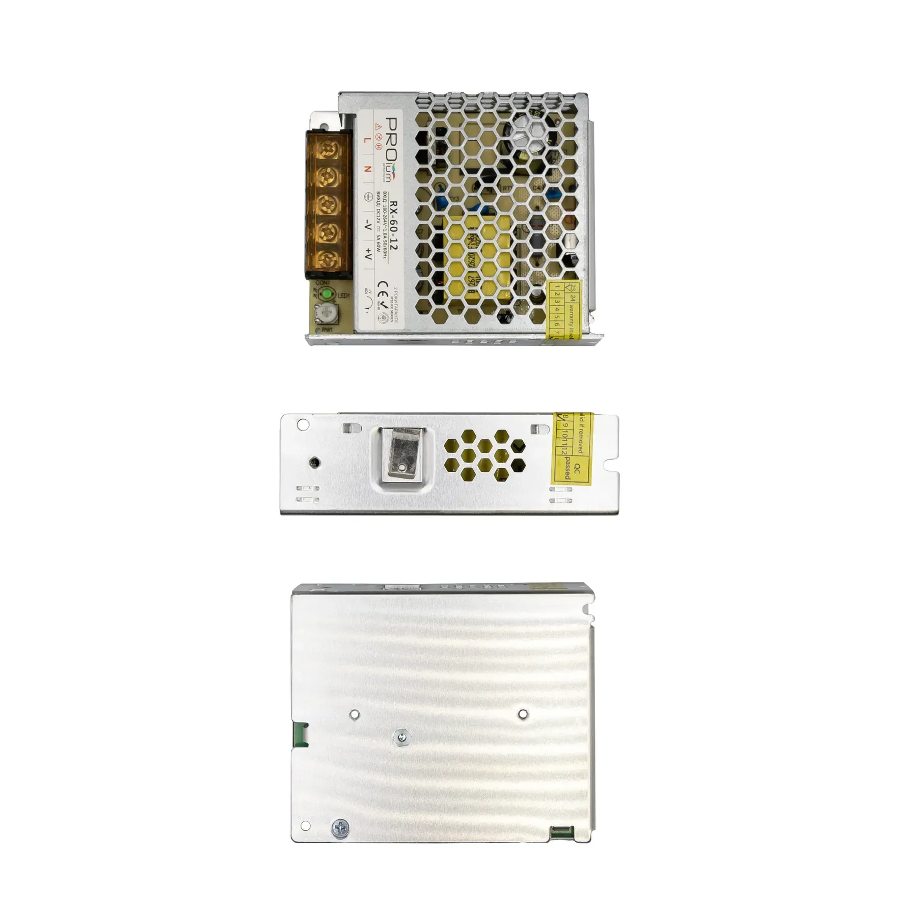 Блок живлення PROLUM 12V IP20 5A 60W RX блок живлення 12V, блок живлення для LED стрічки, 12V 60W блок живлення, купити блок живлення 12V, блок живлення IP20, блок живлення світлодіодний